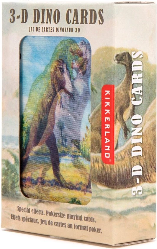 Kikkerland 3D Speelkaarten - Dinosaurus 4 Kikkerland 3D Speelkaarten - Dinosaurus - Afbeelding 4