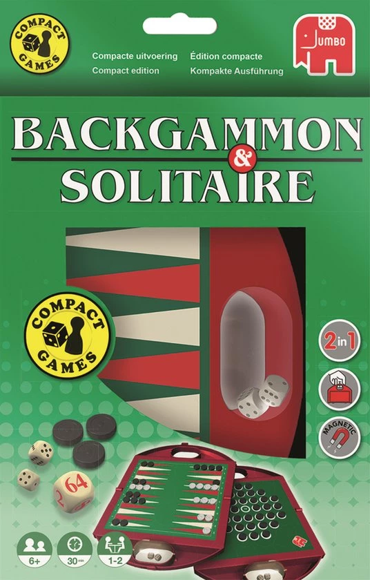 Jumbo Backgammon & Solitaire Reiseditie 3 Jumbo Backgammon & Solitaire Reiseditie - Afbeelding 3