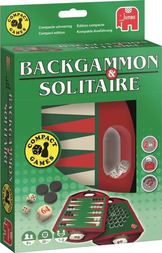 Jumbo Backgammon & Solitaire Reiseditie 5 Jumbo Backgammon & Solitaire Reiseditie - Afbeelding 5