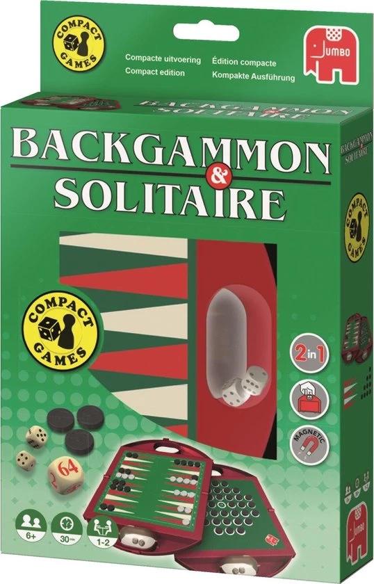 Jumbo Backgammon & Solitaire Reiseditie 4 Jumbo Backgammon & Solitaire Reiseditie - Afbeelding 4