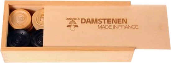 Longfield Games Damstenen Diameter 35 Mm In Houten Kist 2 Longfield Games Damstenen Diameter 35 Mm In Houten Kist - Afbeelding 2