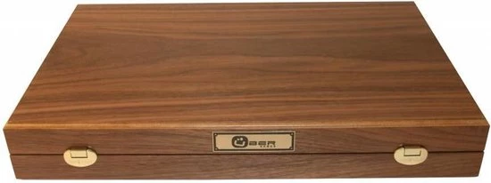 New Walnoothout Backgammon - Rode Inleg, 48 X 60 X 4 X 8 Cm 2 New Walnoothout Backgammon - Rode Inleg, 48 X 60 X 4 X 8 Cm - Afbeelding 2