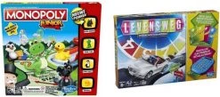 Hasbro Spellenbundel - 2 Stuks - Monopoly Junior & Levensweg Electronisch Bankieren