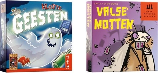 999 Games Spellenbundel - Kaartspel - 2 Stuks - Vlotte Geesten & Valse Motten 1 999 Games Spellenbundel - Kaartspel - 2 Stuks - Vlotte Geesten & Valse Motten