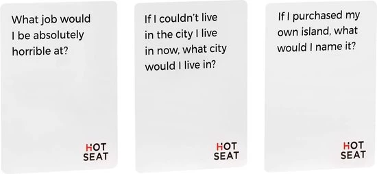 Dyce Games Hot Seat (Engelstalig) - H T Partyspel Waarbij Het Allemaal Om Jou Draait - Kaartspel Voor Familie & Vrienden Van Alle Leeftijden 3 Dyce Games Hot Seat (Engelstalig) - H T Partyspel Waarbij Het Allemaal Om Jou Draait - Kaartspel Voor Familie & Vrienden Van Alle Leeftijden - Afbeelding 3