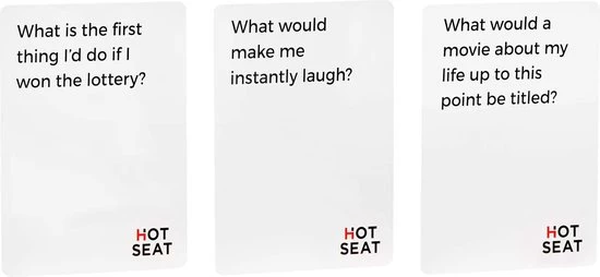 Dyce Games Hot Seat (Engelstalig) - H T Partyspel Waarbij Het Allemaal Om Jou Draait - Kaartspel Voor Familie & Vrienden Van Alle Leeftijden 5 Dyce Games Hot Seat (Engelstalig) - H T Partyspel Waarbij Het Allemaal Om Jou Draait - Kaartspel Voor Familie & Vrienden Van Alle Leeftijden - Afbeelding 5
