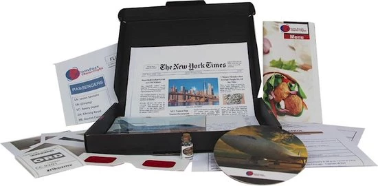 Escapekisten - Murder Mystery - Flight 9201 - Escape Game Voor Thuis - Escape Room - Spel Voor Volwassenen 2 Escapekisten - Murder Mystery - Flight 9201 - Escape Game Voor Thuis - Escape Room - Spel Voor Volwassenen - Afbeelding 2