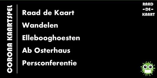 Raad De Kaart Het Corona Kaartspel - Hoe Snel Raad Jij De 5 Woorden 5 Raad De Kaart Het Corona Kaartspel - Hoe Snel Raad Jij De 5 Woorden - Afbeelding 5