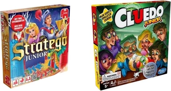 Hasbro Spellenbundel - 2 Stuks - Stratego Junior & Cluedo Junior 1 Hasbro Spellenbundel - 2 Stuks - Stratego Junior & Cluedo Junior