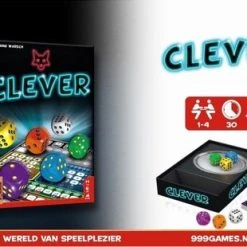 Merkloos Spellenset - 2 Stuks - Clever - Dobbelspel & Scoreblok -spellen-voor-volwassenen Verkoopwinkel 550x310 2