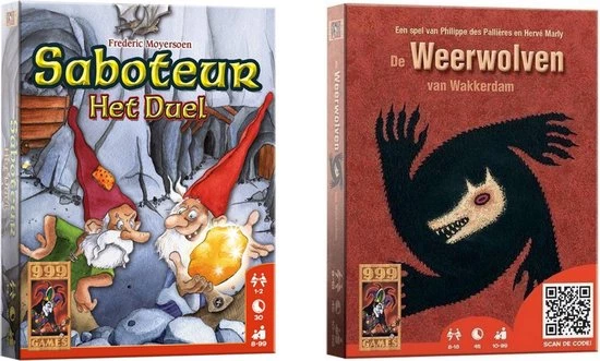 Merkloos Spellenbundel - Kaartspel - 2 Stuks - Saboteur: Het Duel & De Weerwolven Van Wakkerdam 1 Merkloos Spellenbundel - Kaartspel - 2 Stuks - Saboteur: Het Duel & De Weerwolven Van Wakkerdam