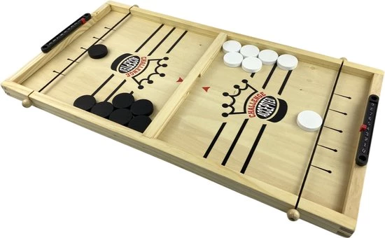 Puck Battle Bordspel Van WDMT | 30 X 60 X 3 Cm | Houten Bordspel | Inclusief Schaakspel | Sjoel Battle | Slingpuck Game | Snelheidsspel | Drank Spel 2 Personen 5 Puck Battle Bordspel Van WDMT | 30 X 60 X 3 Cm | Houten Bordspel | Inclusief Schaakspel | Sjoel Battle | Slingpuck Game | Snelheidsspel | Drank Spel 2 Personen - Afbeelding 5