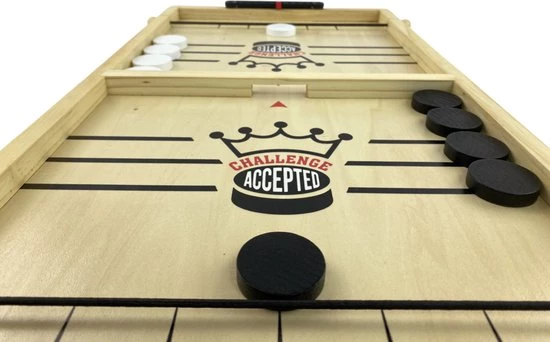 Puck Battle Bordspel Van WDMT | 30 X 60 X 3 Cm | Houten Bordspel | Inclusief Schaakspel | Sjoel Battle | Slingpuck Game | Snelheidsspel | Drank Spel 2 Personen 4 Puck Battle Bordspel Van WDMT | 30 X 60 X 3 Cm | Houten Bordspel | Inclusief Schaakspel | Sjoel Battle | Slingpuck Game | Snelheidsspel | Drank Spel 2 Personen - Afbeelding 4