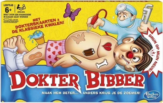 Hasbro Spellenbundel - 2 Stuks - Dokter Bibber & Wie Is Het 3 Hasbro Spellenbundel - 2 Stuks - Dokter Bibber & Wie Is Het - Afbeelding 3