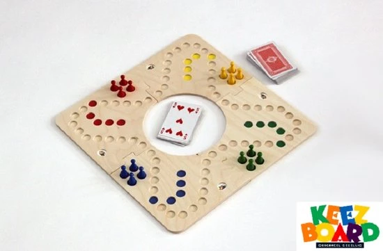 Merkloos Keezboard 4 Persoons Hout - Bordspel - Keezenspel - Keezen - Keezbord 2 Merkloos Keezboard 4 Persoons Hout - Bordspel - Keezenspel - Keezen - Keezbord - Afbeelding 2