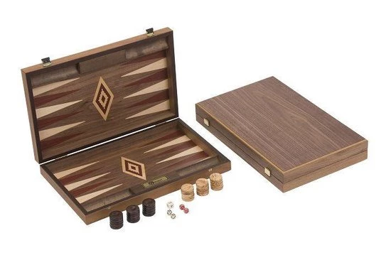 New Walnoothout Backgammon - Rode Inleg, 48 X 60 X 4 X 8 Cm 8 New Walnoothout Backgammon - Rode Inleg, 48 X 60 X 4 X 8 Cm - Afbeelding 8