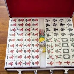 Merkloos Professioneel 42mm XXL Competitie Kwaliteit Mahjong Acryl Majiang Met Aluminium Doos