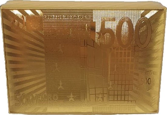 Luxe Kaarten Set - Goud Geplastificeerd - Met Opbergdoos - Poker - Waterproof - 500 Eurobiljet Model - ODaani 6 Luxe Kaarten Set - Goud Geplastificeerd - Met Opbergdoos - Poker - Waterproof - 500 Eurobiljet Model - ODaani - Afbeelding 6