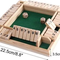 Deluxe HB Sluit De Doos - Zinaps Deluxe 4-Player Sluit De Doos Houten Tafel Game Classic Dice Game Board Toy, Brown- (WK 02127) -spellen-voor-volwassenen Verkoopwinkel 550x383 2