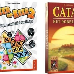 Merkloos Spellenbundel - Dobbelspel - 2 Stuks - Keer Op Keer 2 & Kolonisten Van Catan Dobbelspel