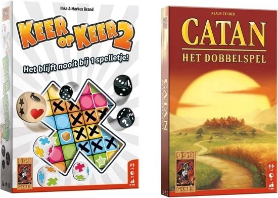 Merkloos Spellenbundel - Dobbelspel - 2 Stuks - Keer Op Keer 2 & Kolonisten Van Catan Dobbelspel 1 Merkloos Spellenbundel - Dobbelspel - 2 Stuks - Keer Op Keer 2 & Kolonisten Van Catan Dobbelspel