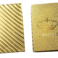 Waterpoof PVC Speelkaarten - Cadeau - 54 Delig - Golden King - Goud