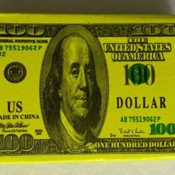 Merkloos Speelkaarten 100 Dollar Karton Gele Doos Pokerkaarten 100 Dollar Karton 100% Plastic Waterdicht 54 Stuks