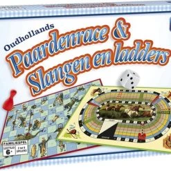 Merkloos Paardenrace & Slangen & Ladders - 2 Bordspellen In 1