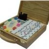 HOT Games Domino Dubbel 12 Mexican Train In Houten Kist