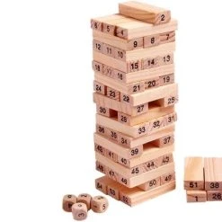 Viking Choice Jenga - Vallende Toren - Spel Met Dobbelstenen - 54 Delig 5 Viking Choice Jenga - Vallende Toren - Spel Met Dobbelstenen - 54 Delig -spellen-voor-volwassenen Verkoopwinkel 550x445 5