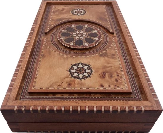 Helena Wood Art Backgammon - Tavla - Handgemaakt - Hout - Luxe Uitgave - Inclusief Tas - 52 X 30 X 8,5 Cm 5 Helena Wood Art Backgammon - Tavla - Handgemaakt - Hout - Luxe Uitgave - Inclusief Tas - 52 X 30 X 8,5 Cm - Afbeelding 5