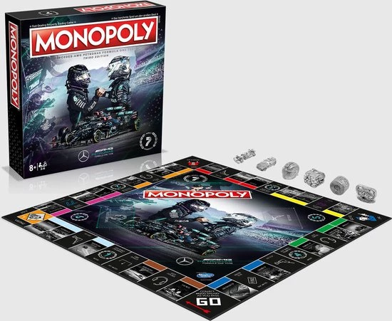 Hasbro Gaming Monopoly Mercedes AMG Petronas Formula One Team Third Edition. 6 Hasbro Gaming Monopoly Mercedes AMG Petronas Formula One Team Third Edition. - Afbeelding 6