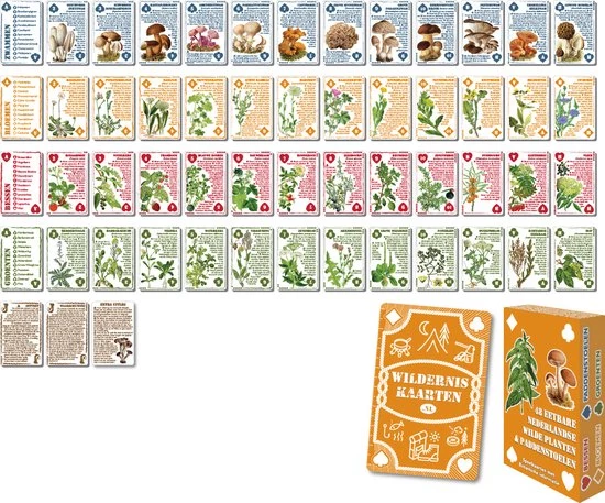 Buiten-Speelkaarten Wilderniskaarten - Eetbare Wilde Flora 2 Buiten-Speelkaarten Wilderniskaarten - Eetbare Wilde Flora - Afbeelding 2