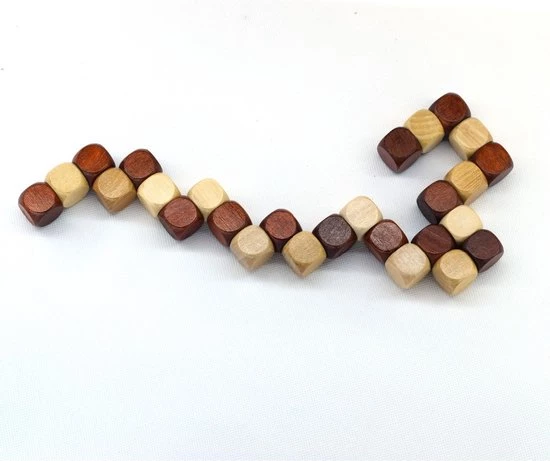 Peachy Puzzel Kubus Houten Cube Denkpuzzel 4 Peachy Puzzel Kubus Houten Cube Denkpuzzel - Afbeelding 4