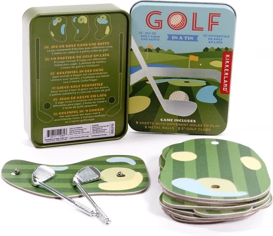Kikkerland Golf In A Tin - Mini Golf Spel - Reisspel - Inclusief Meeneem Blikje 6 Kikkerland Golf In A Tin - Mini Golf Spel - Reisspel - Inclusief Meeneem Blikje - Afbeelding 6