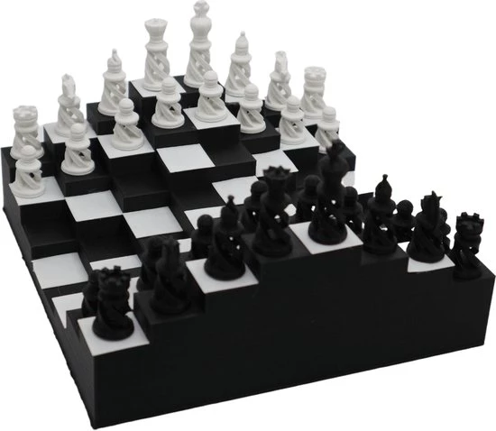 Fiastra Garibaldi - 3D Schaakbord - Luxe Schaakbord - Inclusief Luxe Schaakstukken - Gerecycled Plastic 5 Fiastra Garibaldi - 3D Schaakbord - Luxe Schaakbord - Inclusief Luxe Schaakstukken - Gerecycled Plastic - Afbeelding 5