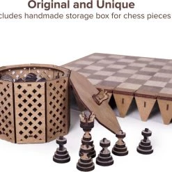 HappyWoods - Handgemaakt Plooibaar Schaakspel - Houten Schaakbord Met Schaak Stukken - Schaakset - Schaakspellen Schaakspel Hout Volwassenen Schaakborden Kinderen - 22 X 22cm 17 HappyWoods - Handgemaakt Plooibaar Schaakspel - Houten Schaakbord Met Schaak Stukken - Schaakset - Schaakspellen Schaakspel Hout Volwassenen Schaakborden Kinderen - 22 X 22cm -spellen-voor-volwassenen Verkoopwinkel 550x482 1
