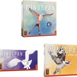 Merkloos Spellenbundel - 3 Stuks - Wingspan & Uitbreidingen Oceani & Europa