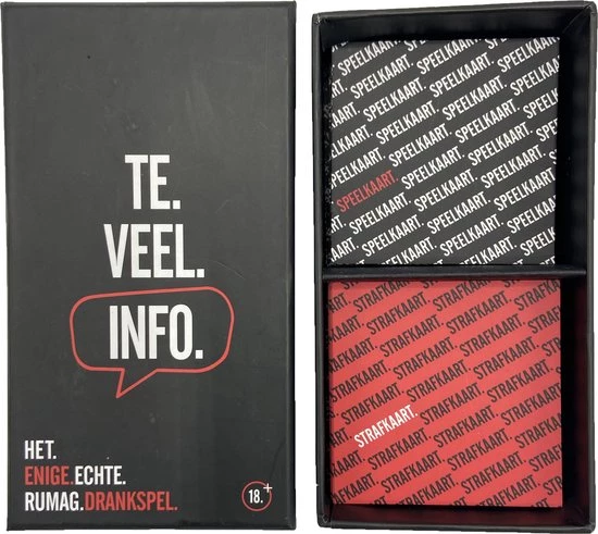 RUMAG Drankspel Te Veel Info (18+) Zwart 3 RUMAG Drankspel Te Veel Info (18+) Zwart - Afbeelding 3