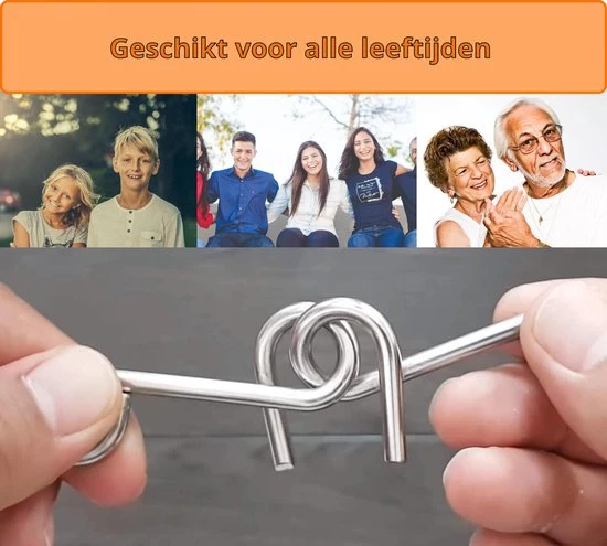 Merkloos IQ Puzzel Set - Breinbreker - IQ Puzzel 3D - Hersenkraker -IQ Puzzel Metaal - Brain Teaser - Brain Games - Brain Puzzle - Set Van 12 IQ Puzzels 3 Merkloos IQ Puzzel Set - Breinbreker - IQ Puzzel 3D - Hersenkraker -IQ Puzzel Metaal - Brain Teaser - Brain Games - Brain Puzzle - Set Van 12 IQ Puzzels - Afbeelding 3