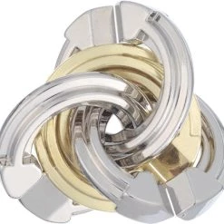 Huzzle Puzzel Cast Cyclone Junior Zink Zilver/goud 4-delig