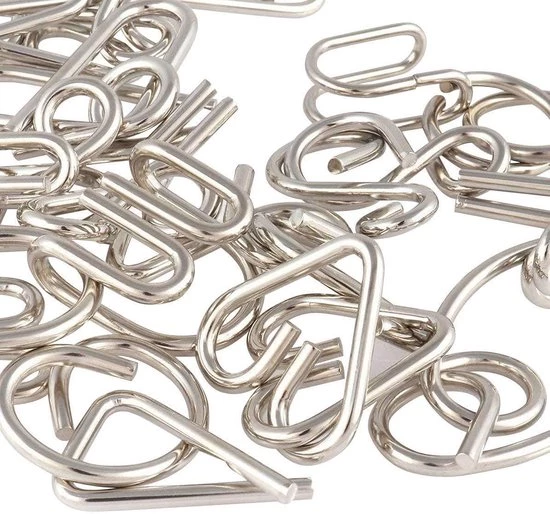 Merkloos IQ Puzzel Set - Breinbreker - IQ Puzzel 3D - Hersenkraker -IQ Puzzel Metaal - Brain Teaser - Brain Games - Brain Puzzle - Set Van 12 IQ Puzzels 4 Merkloos IQ Puzzel Set - Breinbreker - IQ Puzzel 3D - Hersenkraker -IQ Puzzel Metaal - Brain Teaser - Brain Games - Brain Puzzle - Set Van 12 IQ Puzzels - Afbeelding 4