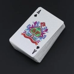 LuxeBass 24K Zilver Speelkaarten Plastic Poker Game Dek Folie Poken Pack Magische Kaarten Waterdichte Kaart Geschenkcollectie Gokken Bordspel - Pokerkaarten - Drankspel Kaarten -spellen-voor-volwassenen Verkoopwinkel 550x533