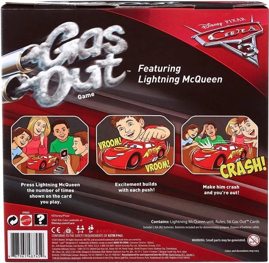 Mattel Games Gas Out Bordspel Cars Bliksem McQueen 6 Mattel Games Gas Out Bordspel Cars Bliksem McQueen - Afbeelding 6