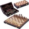 Merkloos HOUTEN CHESS Schaakspel Opklapbaar XL - Schaakbord Compleet Met Schaakstukken - 38.5 X 38.5 X 5.8 Cm