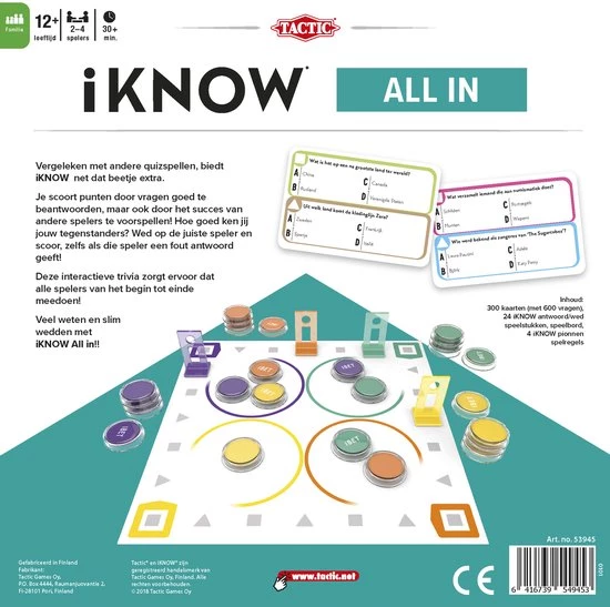 Tactic Gezelschapsspel Iknow All In 4 Tactic Gezelschapsspel Iknow All In - Afbeelding 4