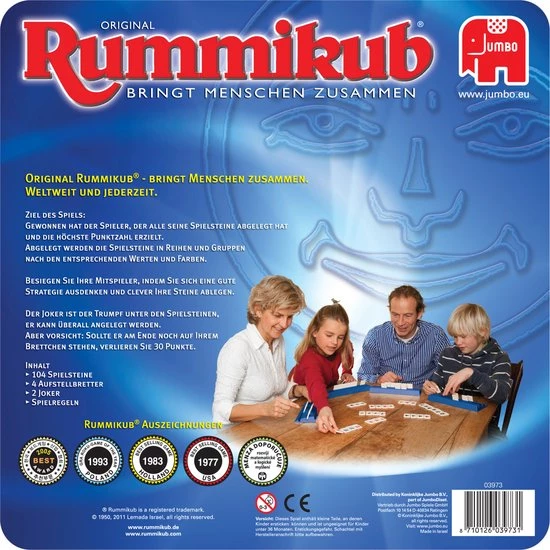 Jumbo Original Rummikub - Duitstalig 4 Jumbo Original Rummikub - Duitstalig - Afbeelding 4