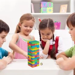 Relaxdays Blokkenspel Gekleurd - Stapeltoren - Houten Toren Spel - Blokkentoren Stapelspel -spellen-voor-volwassenen Verkoopwinkel 550x550 31