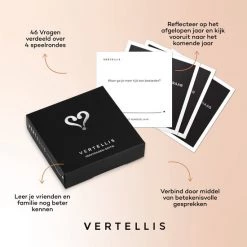 Vertellis Feestdagen Editie NL - Gesprekskaarten - Even Geen Mobiel Maar Aandacht Voor Elkaar, Gespreksstarters, Gezinsspellen, Vragenspel Met Kaarten -spellen-voor-volwassenen Verkoopwinkel 550x550 331