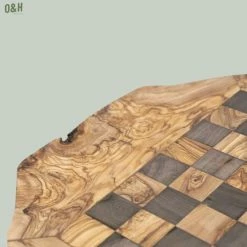 Schaakset Olijfolie & Honing Met Laden - Schaakspel - Schaakstukken - Schaakbord - Schaken - Bordspel - Handgemaakt - Cadeau - Kado - Hout - Zwart - Volwassenen & Kinderen - 55 X 55 X 10 Cm -spellen-voor-volwassenen Verkoopwinkel 550x550 78